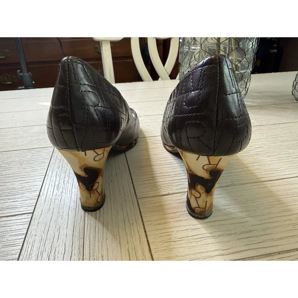 Brown Leather Peep Toe 3